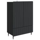 vidaXL Széf fiókkal Fekete 66 x 34,5 x 97 cm Szerelt Fa