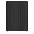 vidaXL Széf fiókkal Fekete 66 x 34,5 x 97 cm Szerelt Fa