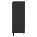 vidaXL Széf fiókkal Fekete 66 x 34,5 x 97 cm Szerelt Fa