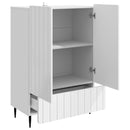 vidaXL Széf fiókkal Magasfényű Fehér 66 x 34,5 x 97 cm Szerelt Fa