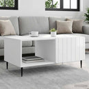 vidaXL Dohányzóasztal Magasfényű Fehér 90 x 50 x 40 cm Szerelt Fa