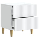 vidaXL Éjjeliszekrény 2 db Fehér 43 x 34,5 x 48 cm Szerelt Fa