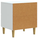 vidaXL Éjjeliszekrény 2 db Fehér 43 x 34,5 x 48 cm Szerelt Fa
