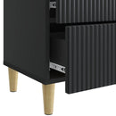 vidaXL Éjjeliszekrény 2 pcs Fekete 43 x 34,5 x 48 cm Szerelt Fa