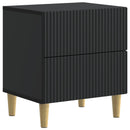 vidaXL Éjjeliszekrény 2 pcs Fekete 43 x 34,5 x 48 cm Szerelt Fa