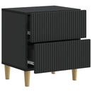 vidaXL Éjjeliszekrény 2 pcs Fekete 43 x 34,5 x 48 cm Szerelt Fa