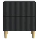 vidaXL Éjjeliszekrény 2 pcs Fekete 43 x 34,5 x 48 cm Szerelt Fa