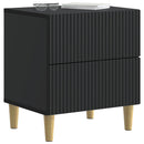 vidaXL Éjjeliszekrény 2 pcs Fekete 43 x 34,5 x 48 cm Szerelt Fa