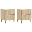 vidaXL Éjjeliszekrény 2 pcs Sonoma Tölgy 43 x 34,5 x 48 cm Szerelt Fa