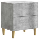 vidaXL Éjjeliszekrény 2 pcs Betonszürke 43 x 34,5 x 48 cm Szerelt Fa