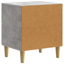 vidaXL Éjjeliszekrény 2 pcs Betonszürke 43 x 34,5 x 48 cm Szerelt Fa