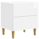 vidaXL Éjjeliszekrény fiókkal 2 pcs Magasfényű Fehér 43 x 34,5 x 48 cm