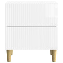 vidaXL Éjjeliszekrény fiókkal 2 pcs Magasfényű Fehér 43 x 34,5 x 48 cm