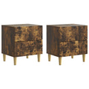 vidaXL Éjjeliszekrény 2 pcs Füstös Tölgy 43 x 34,5 x 48 cm Szerelt Fa