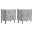 vidaXL Éjjeliszekrény 2 pcs Szürke Sonoma 43 x 34,5 x 48 cm Szerelt Fa