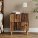 vidaXL Éjjeliszekrény fiókkal Antik Fa 43 x 34,5 x 48 cm Szerelt Fa