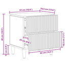 vidaXL Éjjeliszekrény Antik Fa 43 x 34,5 x 48 cm Szerelt Fa
