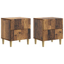 vidaXL Éjjeliszekrény 2 pcs Antik Fa 43 x 34,5 x 48 cm Szerelt Fa