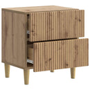 vidaXL Éjjeliszekrény fiókkal 2 pcs Kézműves Tölgy 43 x 34,5 x 48 cm