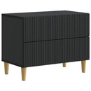 vidaXL Éjjeliszekrény fiókkal Fekete 62 x 34,5 x 48 cm Szerelt Fa