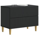 vidaXL Éjjeliszekrény fiókkal Fekete 62 x 34,5 x 48 cm Szerelt Fa