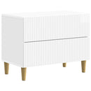vidaXL Éjjeliszekrény Magasfényű Fehér 62 x 34,5 x 48 cm Szerelt Fa