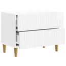 vidaXL Éjjeliszekrény Magasfényű Fehér 62 x 34,5 x 48 cm Szerelt Fa