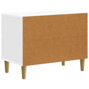 vidaXL Éjjeliszekrény Magasfényű Fehér 62 x 34,5 x 48 cm Szerelt Fa