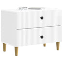 vidaXL Éjjeliszekrény Magasfényű Fehér 62 x 34,5 x 48 cm Szerelt Fa