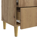 vidaXL Éjjeliszekrény Kézműves Tölgy 62 x 34,5 x 48 cm Szerelt Fa