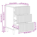 vidaXL Éjjeliszekrény fiókkal Antik Fa 43 x 41 x 66,5 cm Szerelt Fa