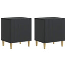 vidaXL Éjjeliszekrény 2 pcs Fekete 43 x 34,5 x 50 cm Szerelt Fa