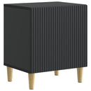 vidaXL Éjjeliszekrény 2 pcs Fekete 43 x 34,5 x 50 cm Szerelt Fa