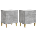 vidaXL Éjjeliszekrény 2 db Betonszürke 43 x 34,5 x 50 cm Szerelt Fa