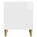 vidaXL Éjjeliszekrény 2 pcs Magasfényű Fehér 43 x 34,5 x 50 cm