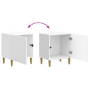 vidaXL Éjjeliszekrény 2 pcs Magasfényű Fehér 43 x 34,5 x 50 cm