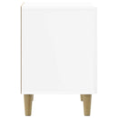 vidaXL Éjjeliszekrény 2 db Magasfényű Fehér 43 x 34,5 x 50 cm
