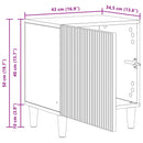 vidaXL Éjjeliszekrény Füstös Tölgy 43 x 34,5 x 50 cm Szerelt Fa