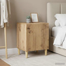 vidaXL Éjjeliszekrény 2 db Kézműves Tölgy 43 x 34,5 x 50 cm Szerelt Fa