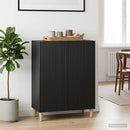 vidaXL Széf Fekete 66 x 34,5 x 90 cm Szerelt Fa