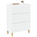vidaXL Fiókos szekrény Fehér 66 x 34,5 x 90 cm Szerelt Fa