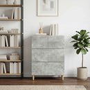 vidaXL Fiókos szekrény Betonszürke 66 x 34,5 x 90 cm Szerelt Fa