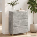 vidaXL Fiókos szekrény Betonszürke 66 x 34,5 x 90 cm Szerelt Fa