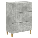 vidaXL Fiókos szekrény Betonszürke 66 x 34,5 x 90 cm Szerelt Fa