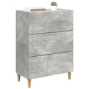 vidaXL Fiókos szekrény Betonszürke 66 x 34,5 x 90 cm Szerelt Fa