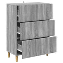 vidaXL Fiókos szekrény Szürke Sonoma 66 x 34,5 x 90 cm Szerelt Fa