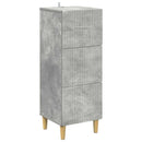 vidaXL Fiókos szekrény Betonszürke 33 x 34,5 x 90 cm Szerelt Fa