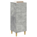 vidaXL Fiókos szekrény Betonszürke 33 x 34,5 x 90 cm Szerelt Fa