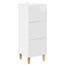 vidaXL Fiókos szekrény Magasfényű Fehér 33 x 34,5 x 90 cm Szerelt Fa