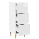 vidaXL Fiókos szekrény Magasfényű Fehér 33 x 34,5 x 90 cm Szerelt Fa